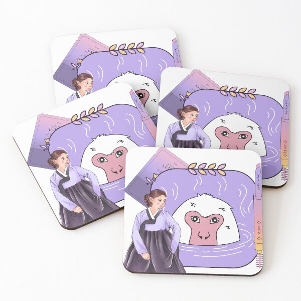 Item preview, Purple Hanbok, Snow Monkey & Brow Pencil Art designed and sold by Kanniax.
