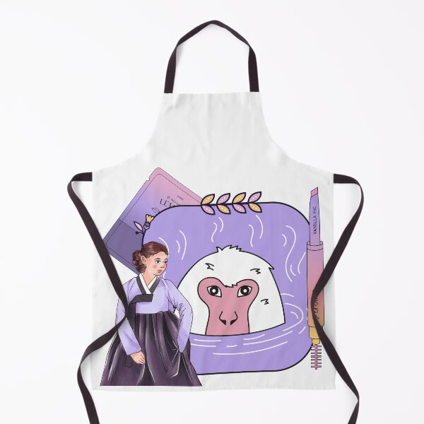 Item preview, Purple Hanbok, Snow Monkey & Brow Pencil Art designed and sold by Kanniax.