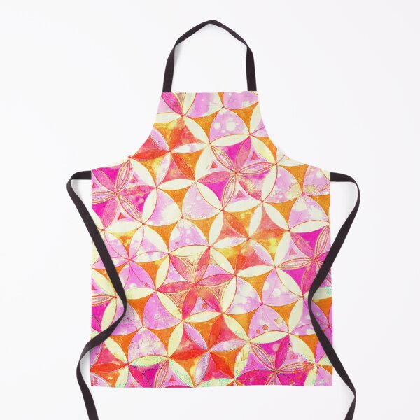 Item preview, Neon Flower of Life Pattern Pink Dopamine Inducing Art Print designed and sold by Dominika Brodowska.