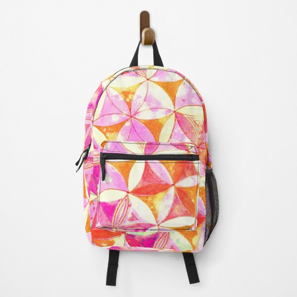 Item preview, Neon Flower of Life Pattern Pink Dopamine Inducing Art Print designed and sold by Dominika Brodowska.