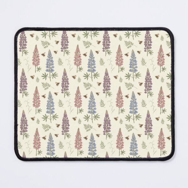 Item preview, Vintage Lupine Bee Botanical Pattern designed and sold by MythicCotton.