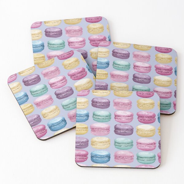 Item preview, Pastel Watercolor Macaron French Dessert Pattern designed and sold by NicolasGlowArt.