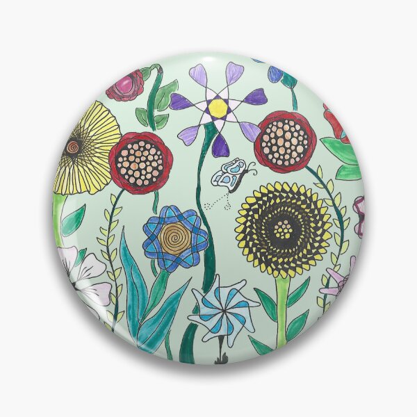 Item preview, Plant Life - Hand Drawn Geometric Spirograph Flower Meadow designed and sold by AJPrettyObscene.