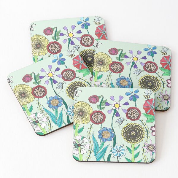 Item preview, Plant Life - Hand Drawn Geometric Spirograph Flower Meadow designed and sold by AJPrettyObscene.