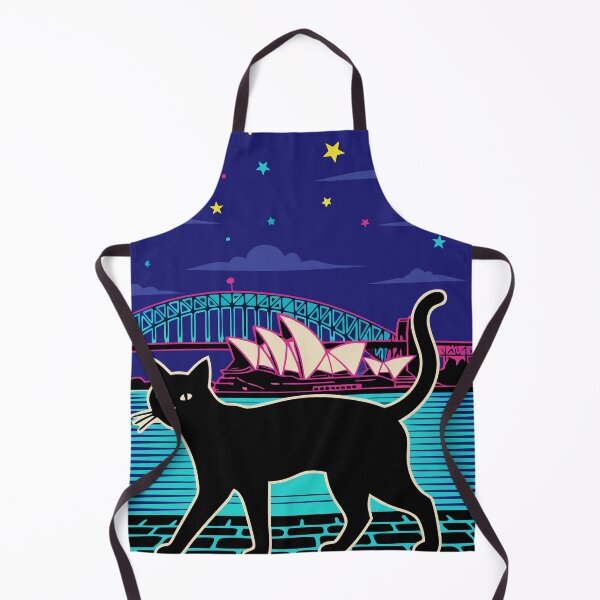 Item preview, "Sydney: Purr-fect Opera-tunnity" Neon Australia Cat Travel Art designed and sold by Cipher & Soul.