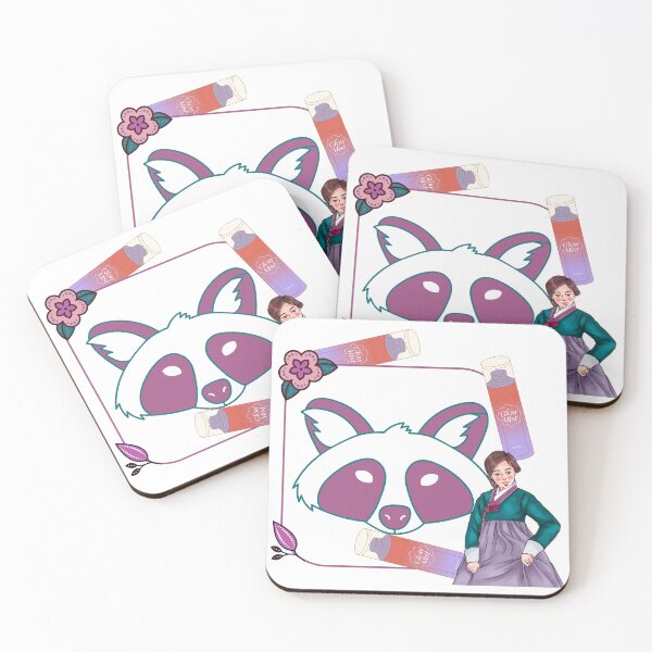 Item preview, Green Hanbok & Glow Mist Raccoon Art designed and sold by Kanniax.