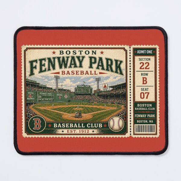 Item preview, Boston Fenway Park Game ticket Shirt, Classic Ballpark Facade Design, Retro Baseball Club Tee designed and sold by GhostDawgs.