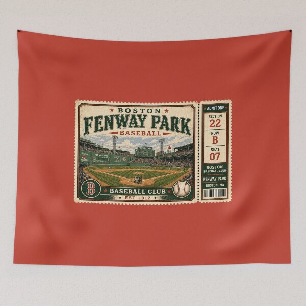Item preview, Boston Fenway Park Game ticket Shirt, Classic Ballpark Facade Design, Retro Baseball Club Tee designed and sold by GhostDawgs.