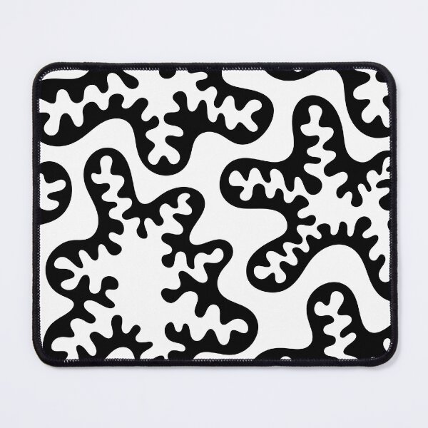 Item preview, Large Amoeba Pattern Black White Seamless designed and sold by aliciawarddesign.