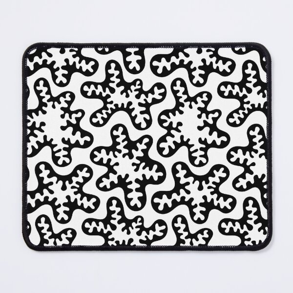 Item preview, Small Amoeba Pattern Black White Seamless designed and sold by aliciawarddesign.