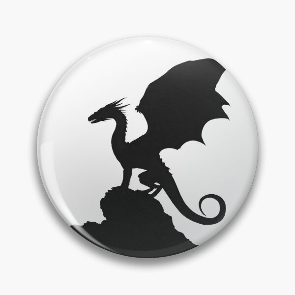 Item preview, Perched Dragon Silhouette – Watchful Fantasy Creature on Rock designed and sold by CosmicAnomaly.