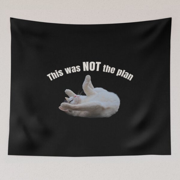 Item preview, This Was NOT the Plan – Funny Cat Fail Meme Design designed and sold by MB-CatPrints.