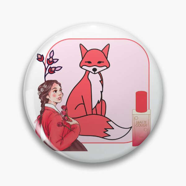 Item preview, Red Hanbok, Fox & Matte Cover Foundation Art designed and sold by Kanniax.