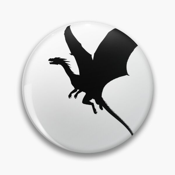 Item preview, Flying Dragon Silhouette – Powerful Fantasy Creature in Motion designed and sold by CosmicAnomaly.