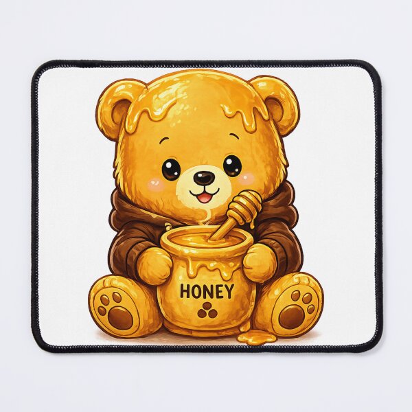 Item preview, Cute Honey Bear Kawaii – Sweet Teddy with Honey Jar designed and sold by Cute-Corne.