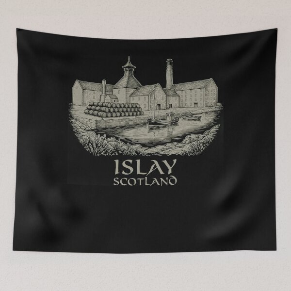 Item preview, Traditional Islay Scotland Distillery Etching designed and sold by Loom on the Loch.