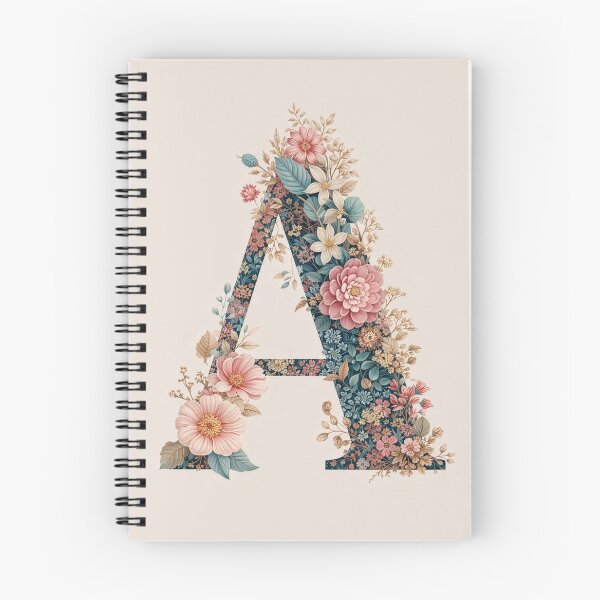 Item preview, Floral Monogram Letter A designed and sold by FortuneAndFrame.