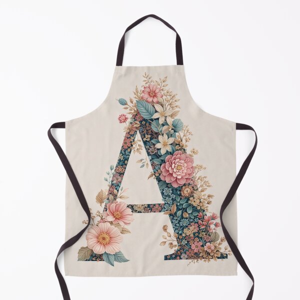 Item preview, Floral Monogram Letter A designed and sold by FortuneAndFrame.
