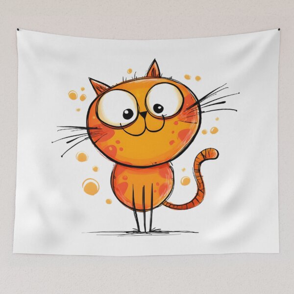 Item preview,  Happy Funny Cat designed and sold by Retro Whimsy.