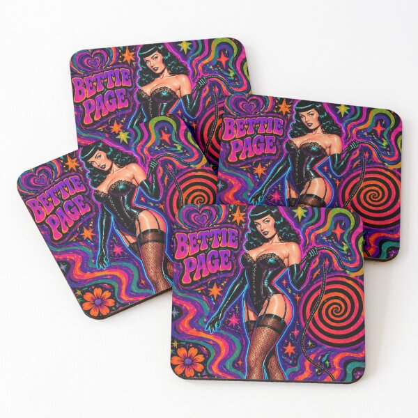 Item preview, Neon Psychedelic Dominatrix – Retro Pin-Up Reimagined designed and sold by ITSimagination.
