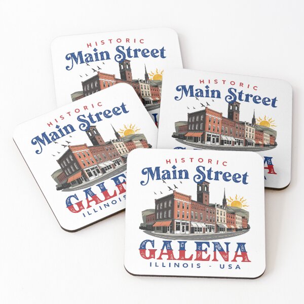 Item preview, Galena Il - Historic Main Street Galena Illinois Vintage Art designed and sold by JessArty ⭐⭐⭐⭐⭐.
