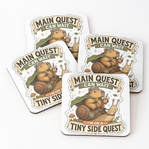 Item preview, Main Quest Can Wait Capybara Side Quest designed and sold by ymzartnft44.