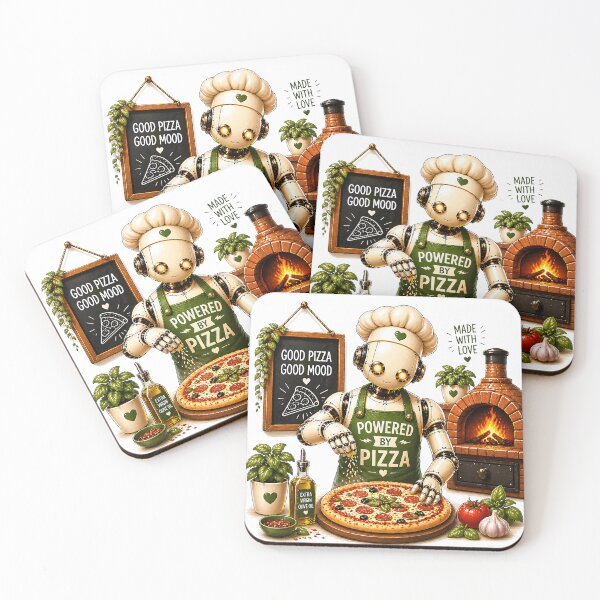 Item preview, Powered by Pizza Robot Chef – Cute Pizza Maker Bot Kitchen Design designed and sold by Digital Culture Studio.