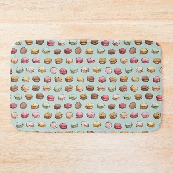 Item preview, Cute Hand Drawn Macaron French Pastry Pattern designed and sold by NicolasGlowArt.
