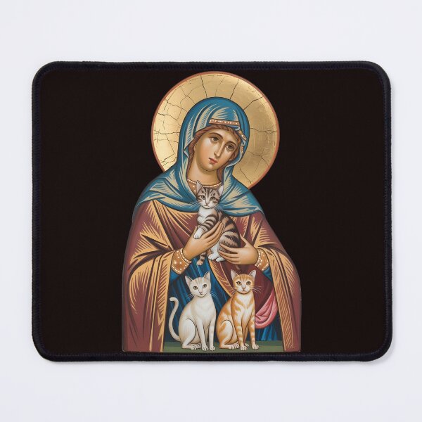Item preview, St Gertrude of Nivelles Shirt – Catholic Cat Lover Gift with Cats & Religious Art designed and sold by Redgiant87x.