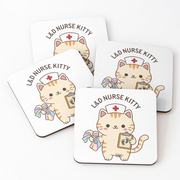 Item preview, L&D Nurse Kitty – Cute Labor and Delivery Nurse Cat designed and sold by officinelala.