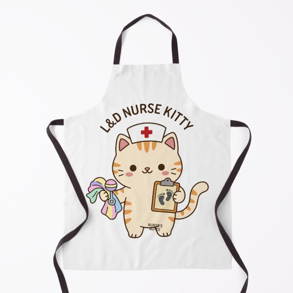 Item preview, L&D Nurse Kitty – Cute Labor and Delivery Nurse Cat designed and sold by officinelala.