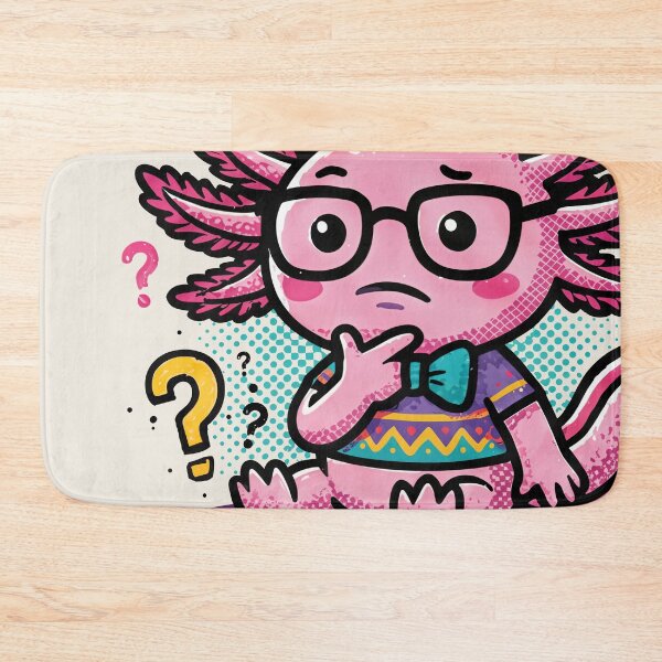 Item preview, I axolotl Questions cute nerd with glasses pink tadpole aztec pattern shirt designed and sold by bard-art.