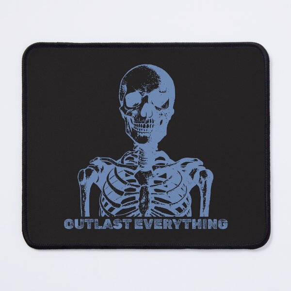 Item preview, "Outlast Everything" Blue Anatomical Skeleton Grunge Art designed and sold by Cipher & Soul.