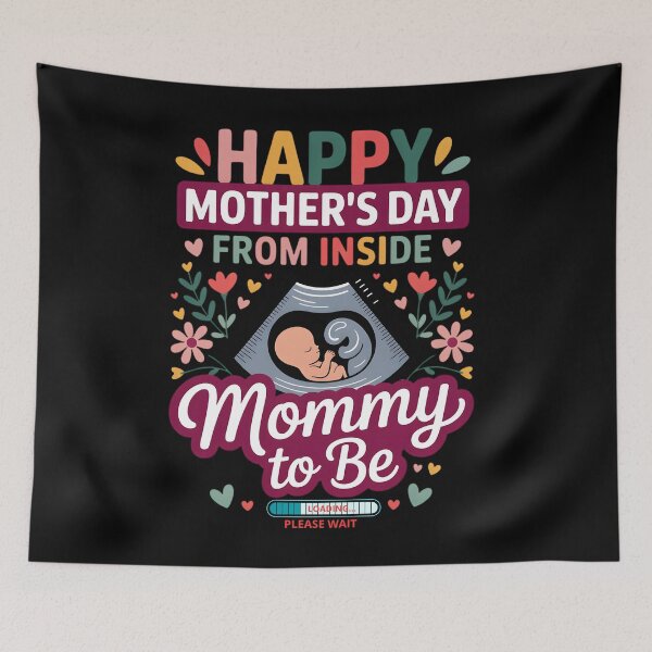Item preview, Happy Mothers Day From Inside Mommy To Be: Please Wait Loading Progress, Pregnancy Announcement Baby Expecting Parent Maternity  designed and sold by NewaveBoutique.