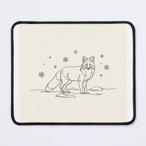 Item preview, Calm Red Fox — Prairie Snow Minimalist Art designed and sold by borealminimal.