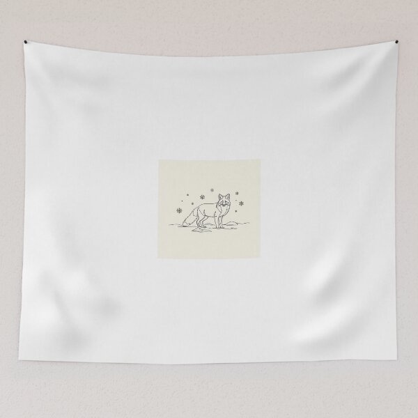 Item preview, Calm Red Fox — Prairie Snow Minimalist Art designed and sold by borealminimal.