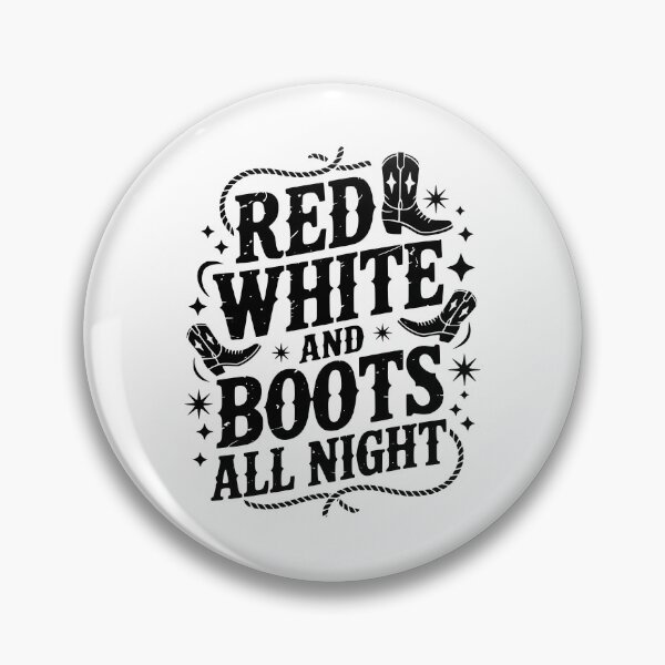 Item preview, Red White And Boots All Night designed and sold by theartfulaspie.