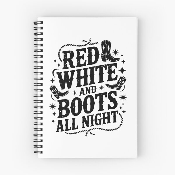 Item preview, Red White And Boots All Night designed and sold by theartfulaspie.