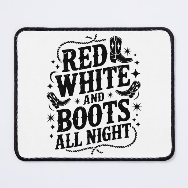 Item preview, Red White And Boots All Night designed and sold by theartfulaspie.