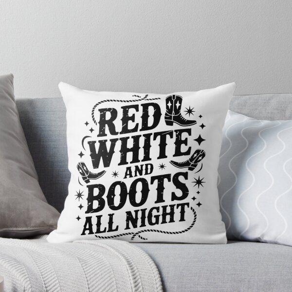 Item preview, Red White And Boots All Night designed and sold by theartfulaspie.