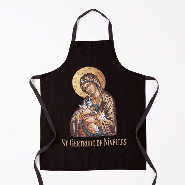 Item preview, St Gertrude of Nivelles Shirt – Catholic Cat Lover Apparel with Cats & Faith designed and sold by Redgiant87x.
