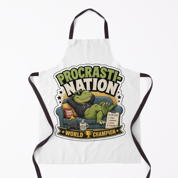 Item preview, Procrastination Nation Funny Dinosaur Meme | Lazy T-Rex World Champion designed and sold by ymzartnft44.