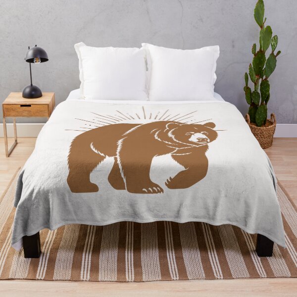 Item preview, Golden Bear Illustration - Wildlife Spirit Animal Nature Design, designed and sold by LunaPrintCo.