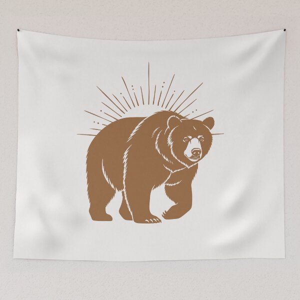 Item preview, Golden Bear Illustration - Wildlife Spirit Animal Nature Design, designed and sold by LunaPrintCo.