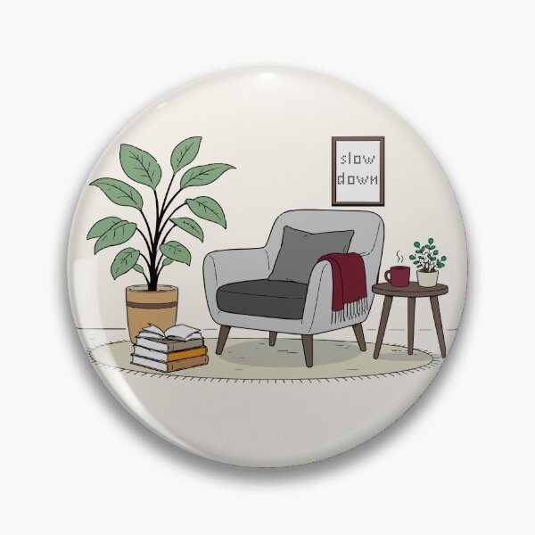 Item preview, Slow Down – Cozy Aesthetic Room Illustration for Calm & Relaxing Vibes designed and sold by a-journey.