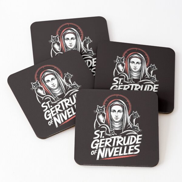 Item preview, St Gertrude of Nivelles Shirt – Funny & Cute Cats Design for Catholic Cat Lovers designed and sold by Redgiant87x.