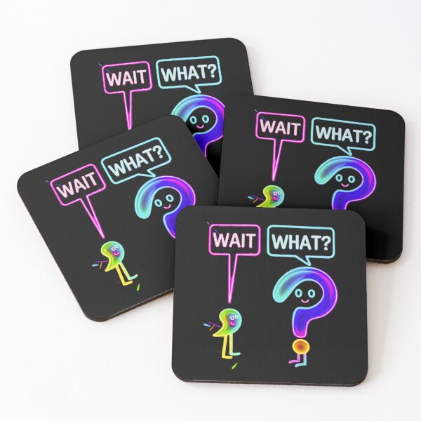 Item preview, Neon Wait What Ghost Question Mark Sticker Art designed and sold by ExploreAura Studio.