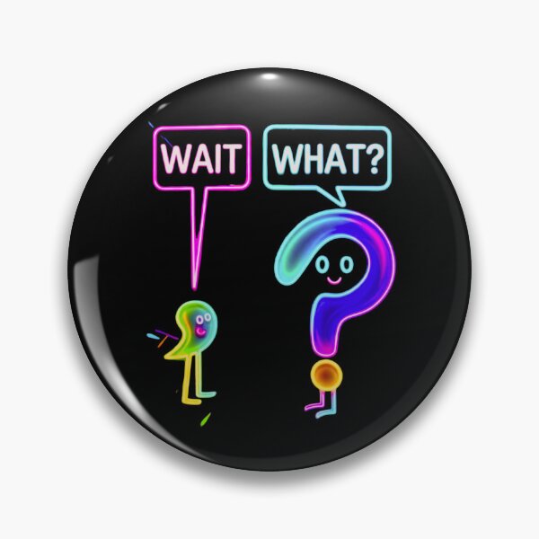 Item preview, Neon Wait What Ghost Question Mark Sticker Art designed and sold by ExploreAura Studio.