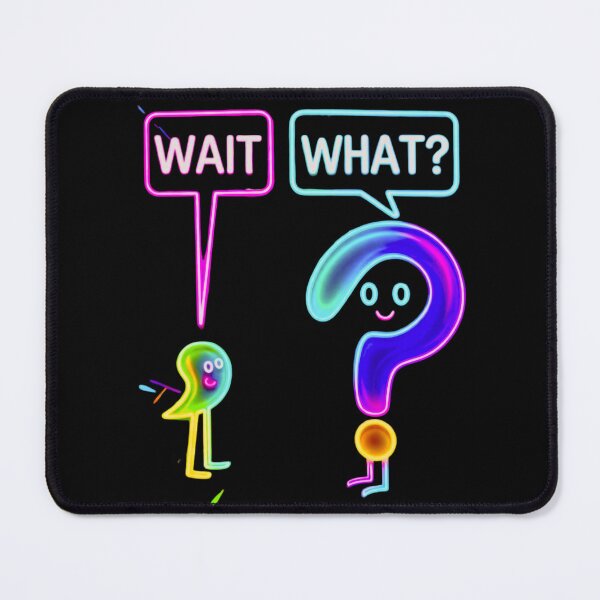 Item preview, Neon Wait What Ghost Question Mark Sticker Art designed and sold by ExploreAura Studio.