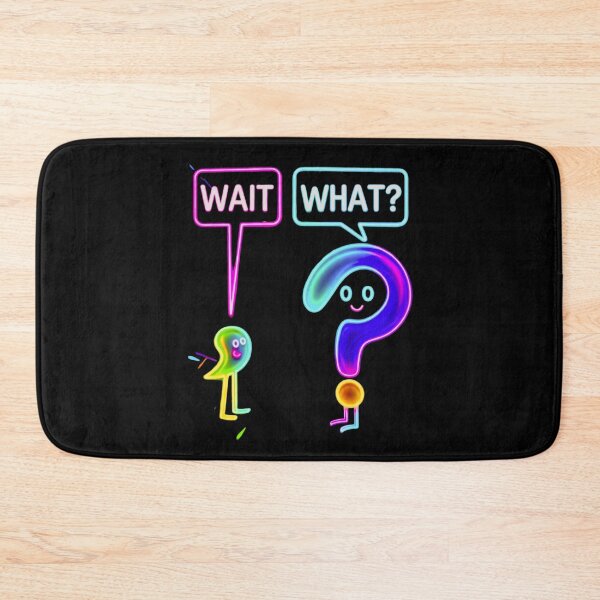 Item preview, Neon Wait What Ghost Question Mark Sticker Art designed and sold by ExploreAura Studio.